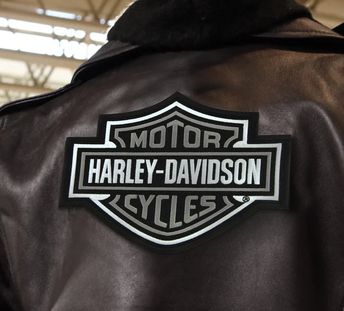 Harley-Davidson Patches – Iconic Embroidered Motorcycle Patches in Timeless Grey