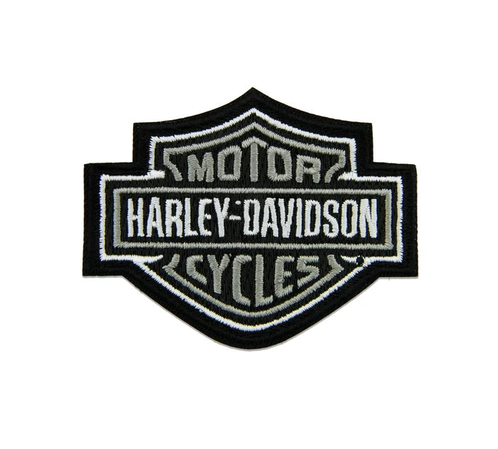 Harley-Davidson Patches – Iconic Embroidered Motorcycle Patches in Timeless Grey