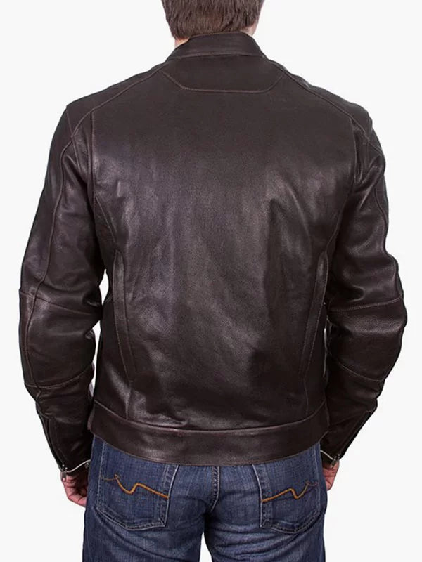 Men’s Genuine Leather Biker Rocker Jacket – Stylish & Durable