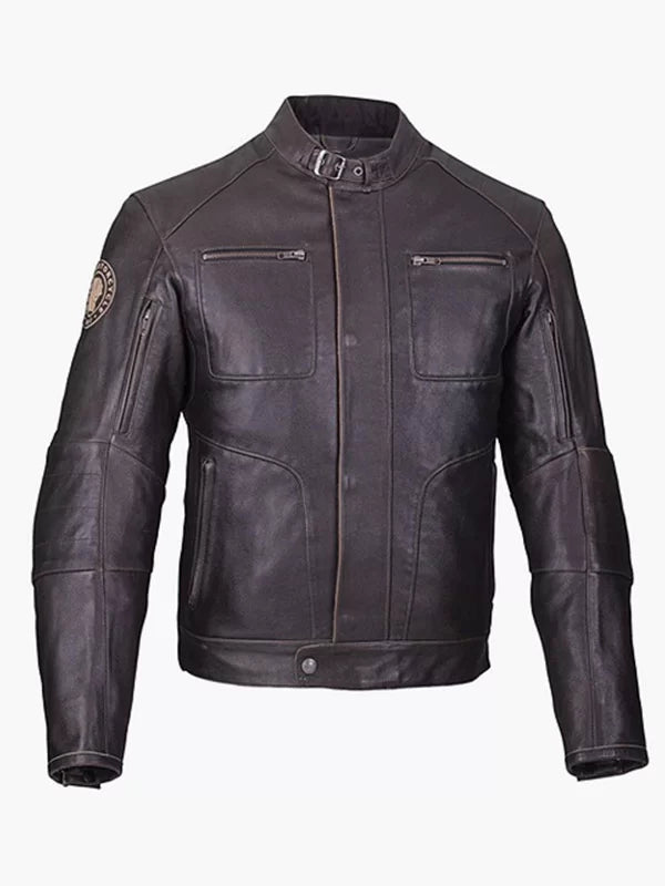 Men’s Genuine Leather Biker Rocker Jacket – Stylish & Durable