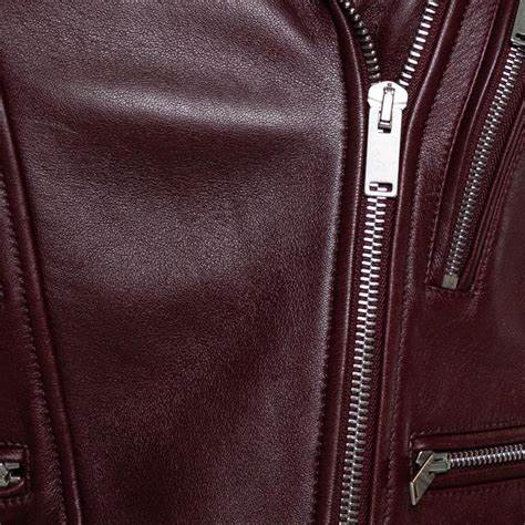 Women’s Burgundy Moto Jacket – Genuine Leather & Trendy Design