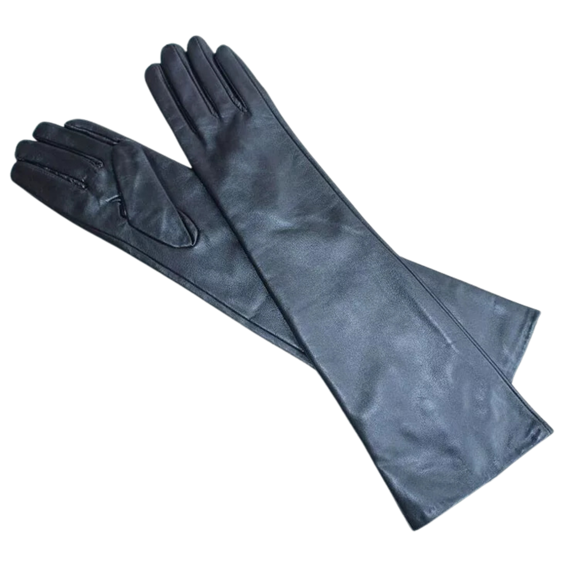 Women's 47cm (18.5") Classic Plain Style Elbow Long Leather Gloves (Multi Colors)