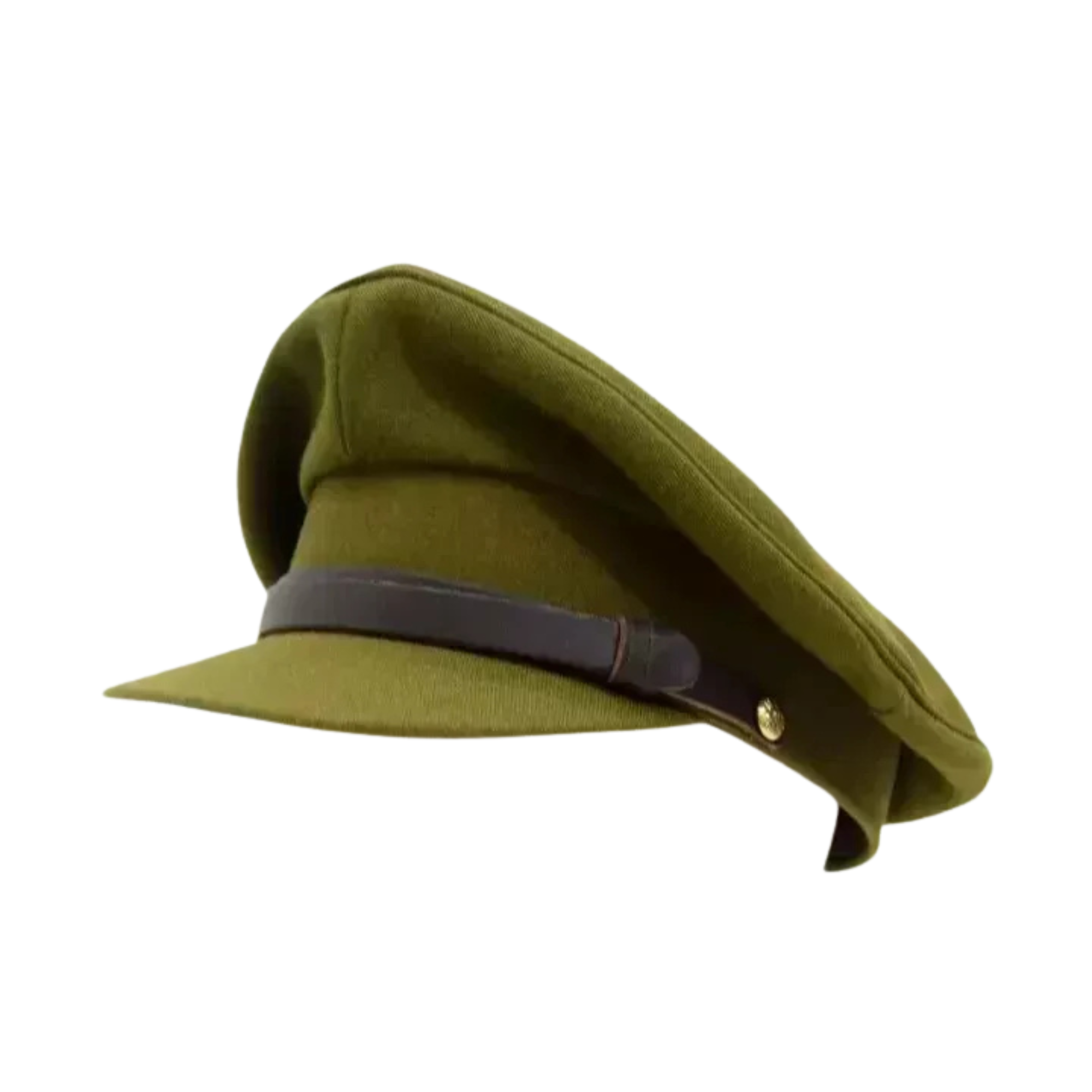 British Army 1940's Khaki Peak Cap WWII Officers Style Dress Uniform Hat WW2