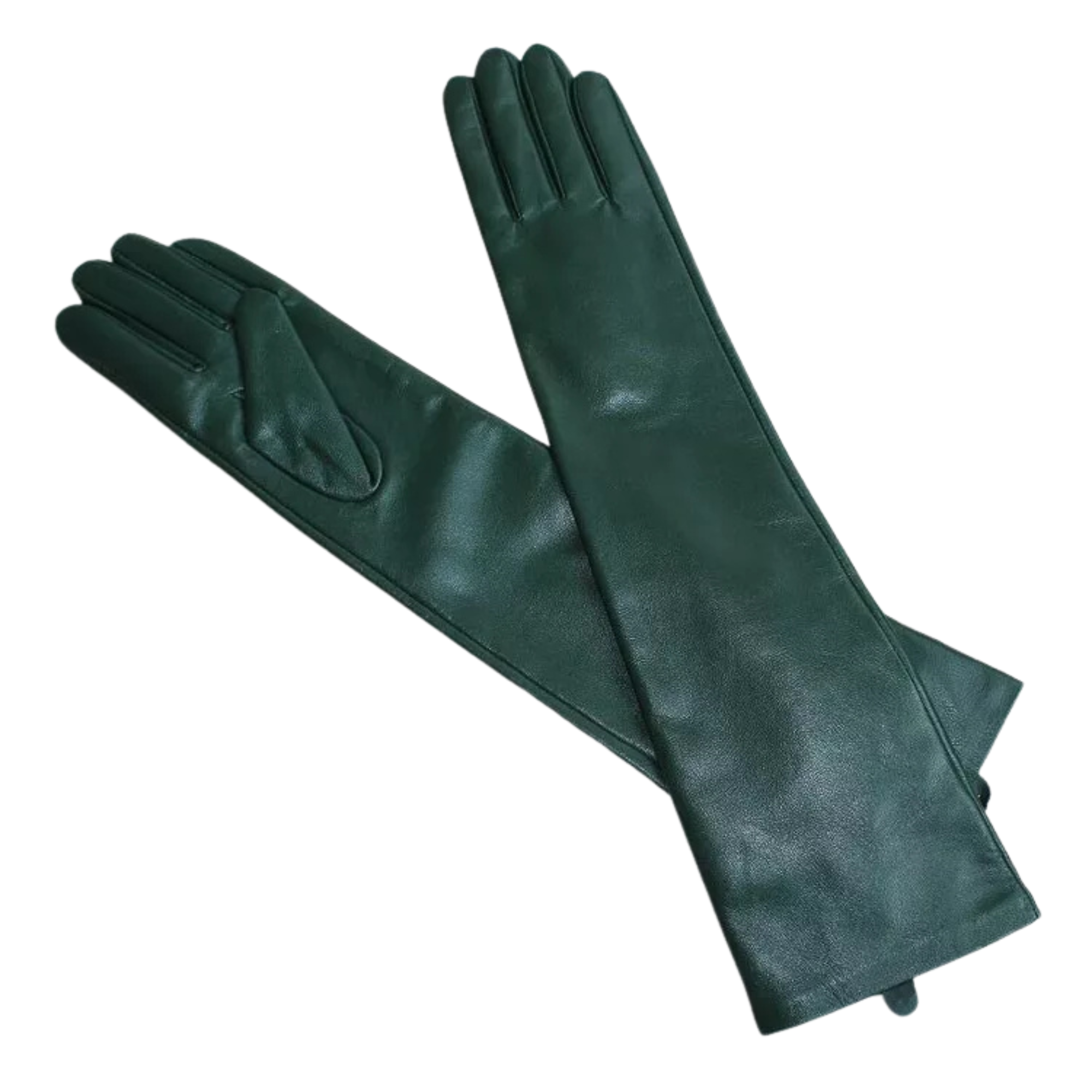 Women's 47cm (18.5") Classic Plain Style Elbow Long Leather Gloves (Multi Colors)