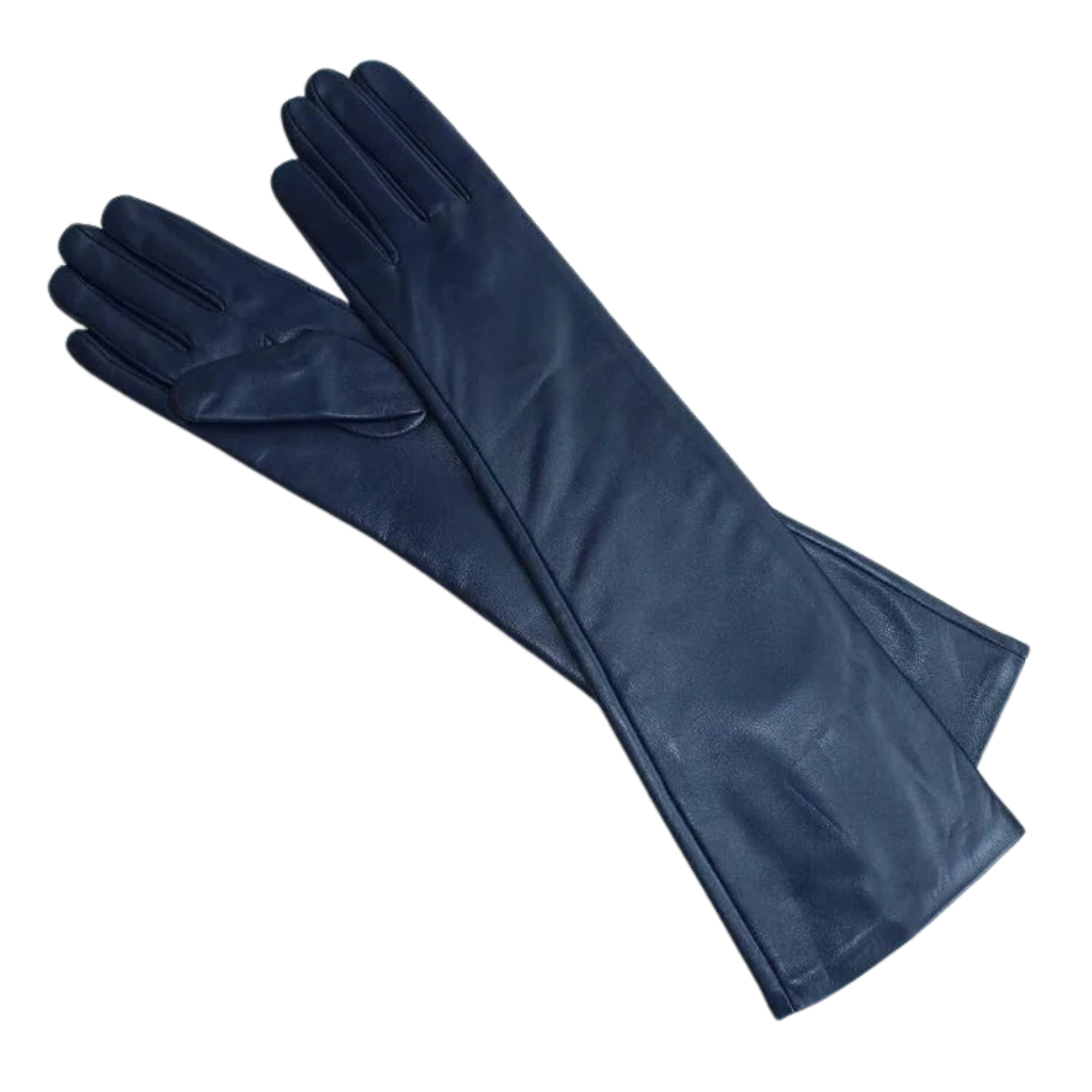 Women's 47cm (18.5") Classic Plain Style Elbow Long Leather Gloves (Multi Colors)