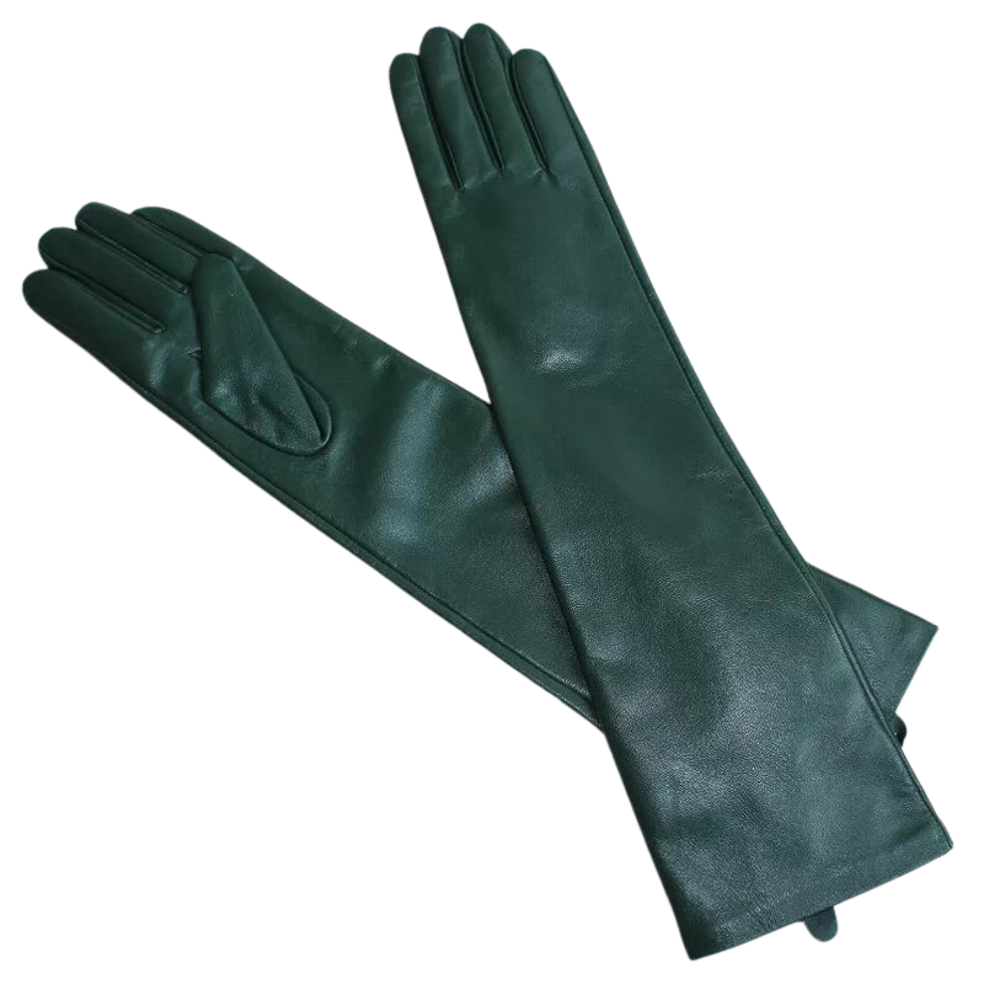 Women's 47cm (18.5") Classic Plain Style Elbow Long Leather Gloves (Multi Colors)