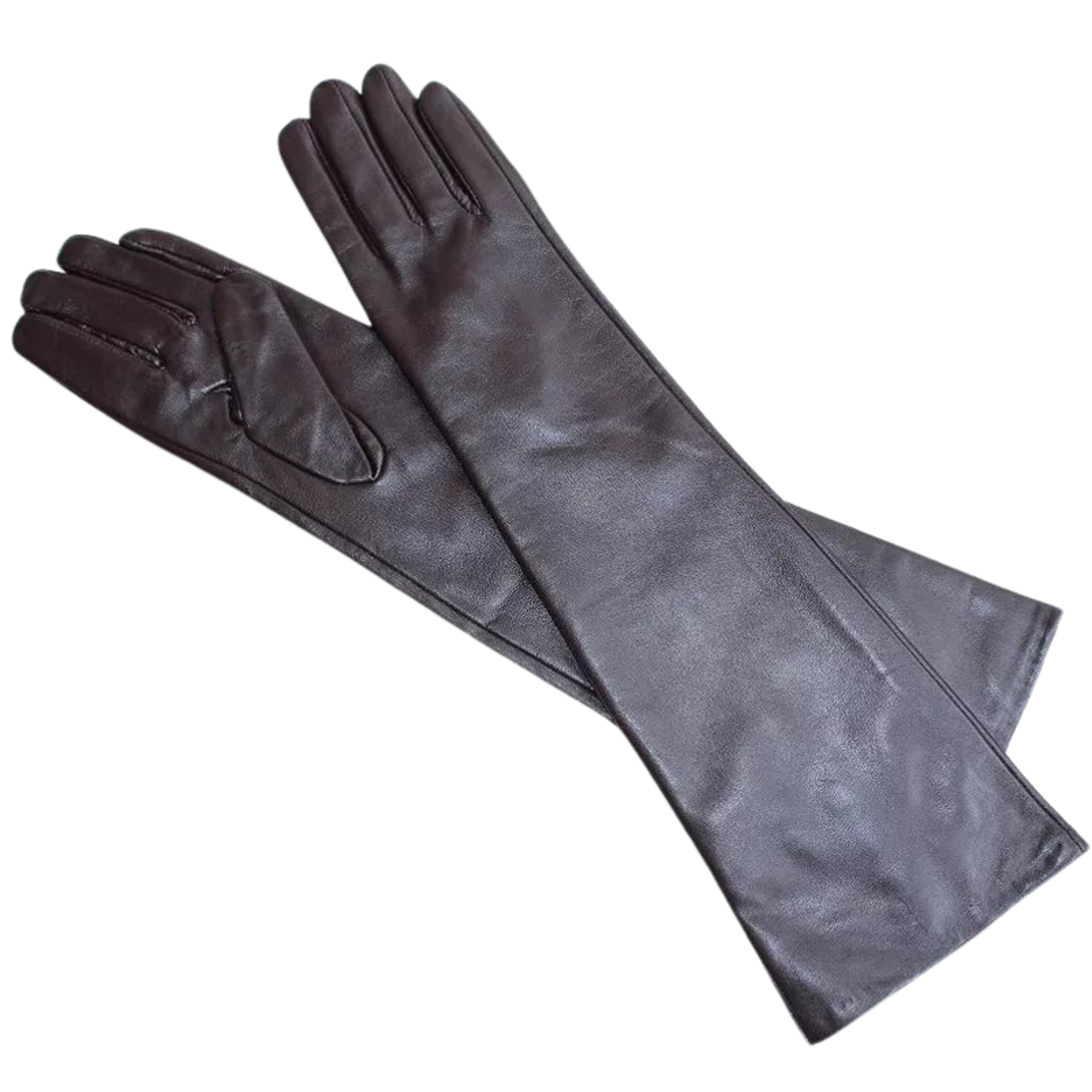 Women's 47cm (18.5") Classic Plain Style Elbow Long Leather Gloves (Multi Colors)