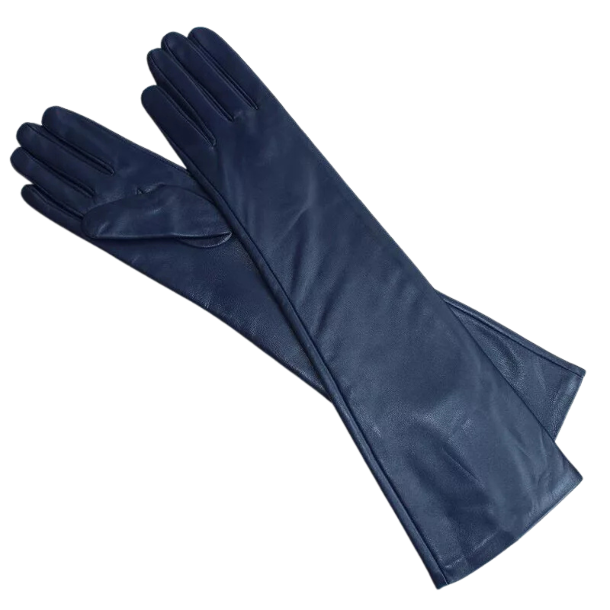 Women's 47cm (18.5") Classic Plain Style Elbow Long Leather Gloves (Multi Colors)