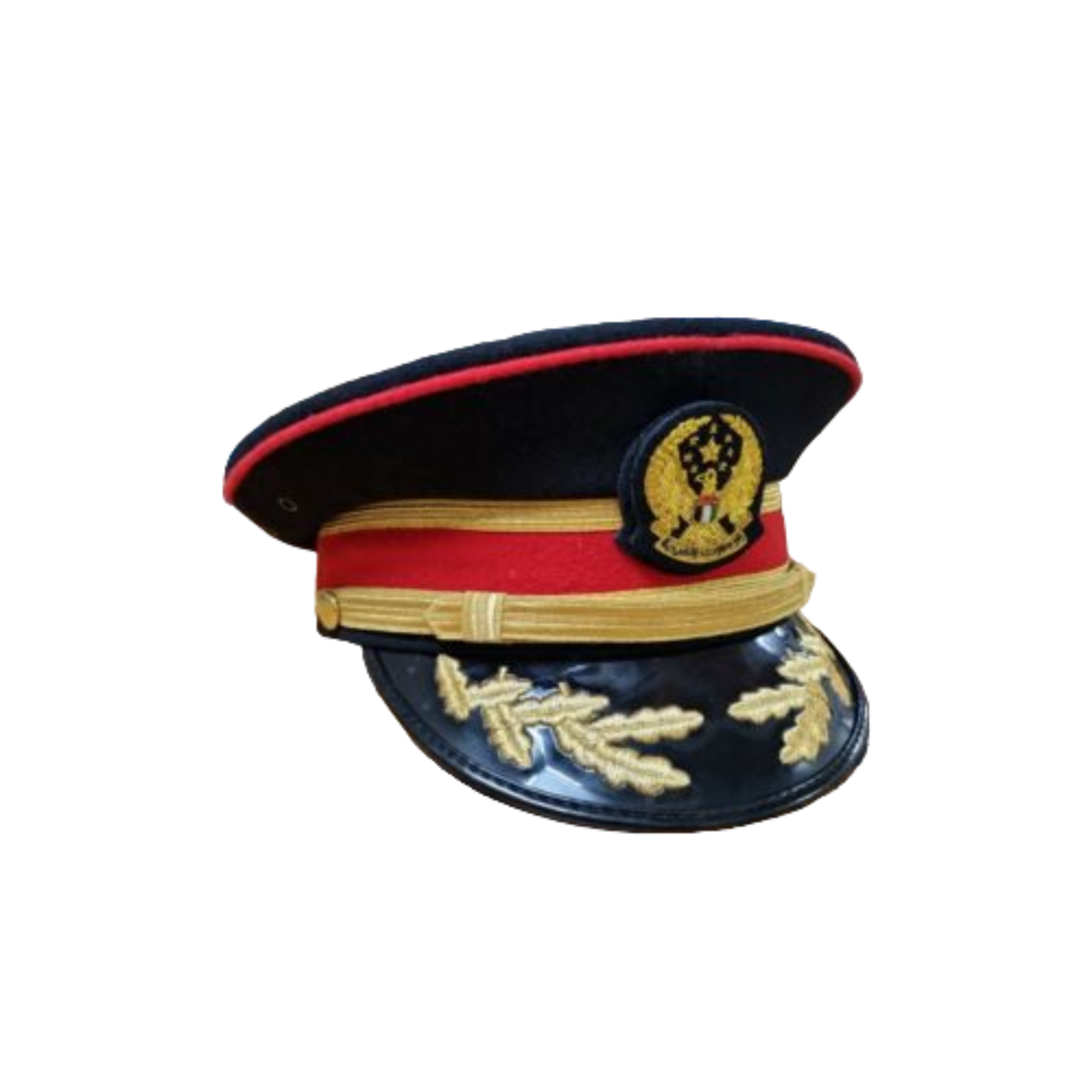 UAE Coast Guard Second Lieutenant Peaked Cap with a Flat Sloping Crown