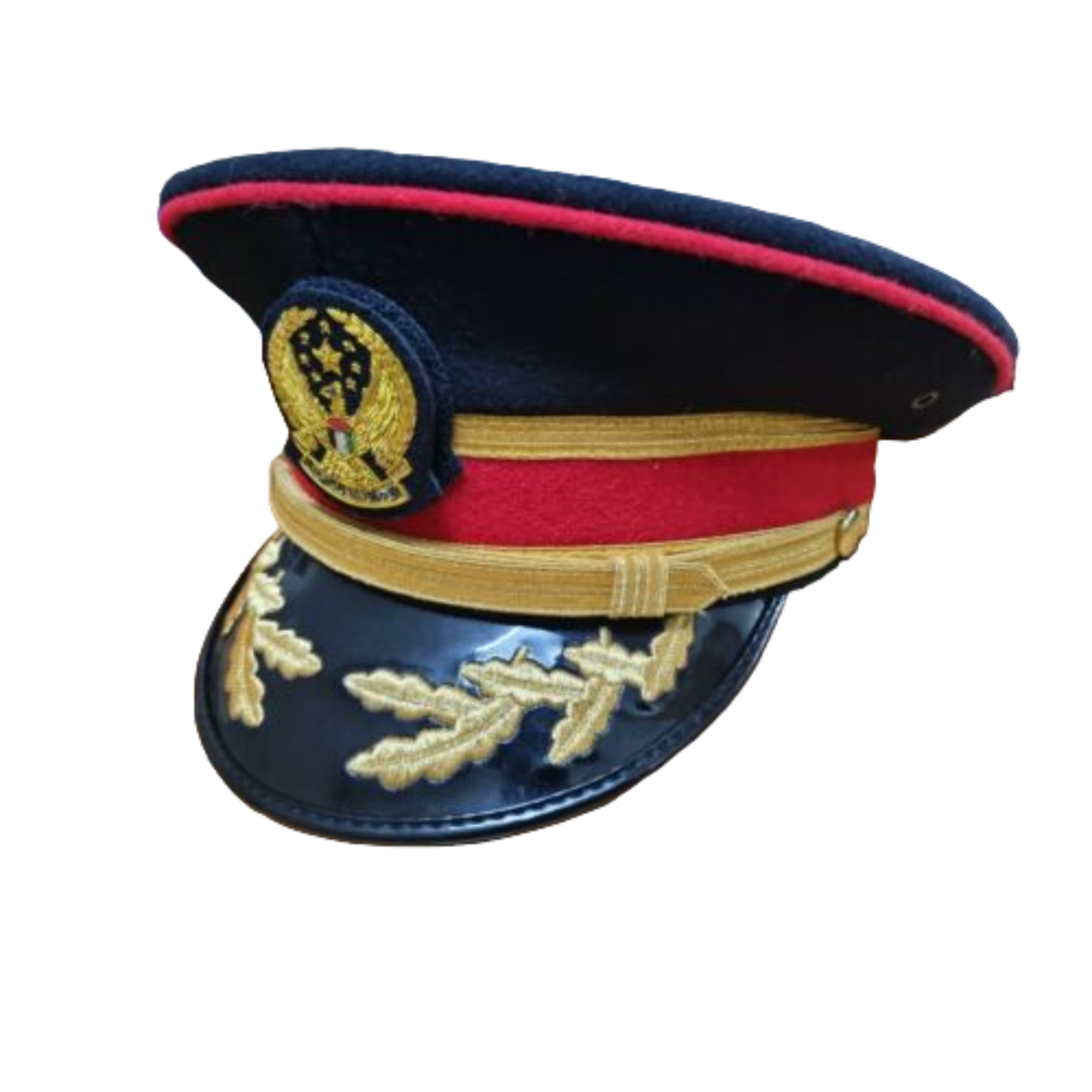 UAE Coast Guard Second Lieutenant Peaked Cap with a Flat Sloping Crown