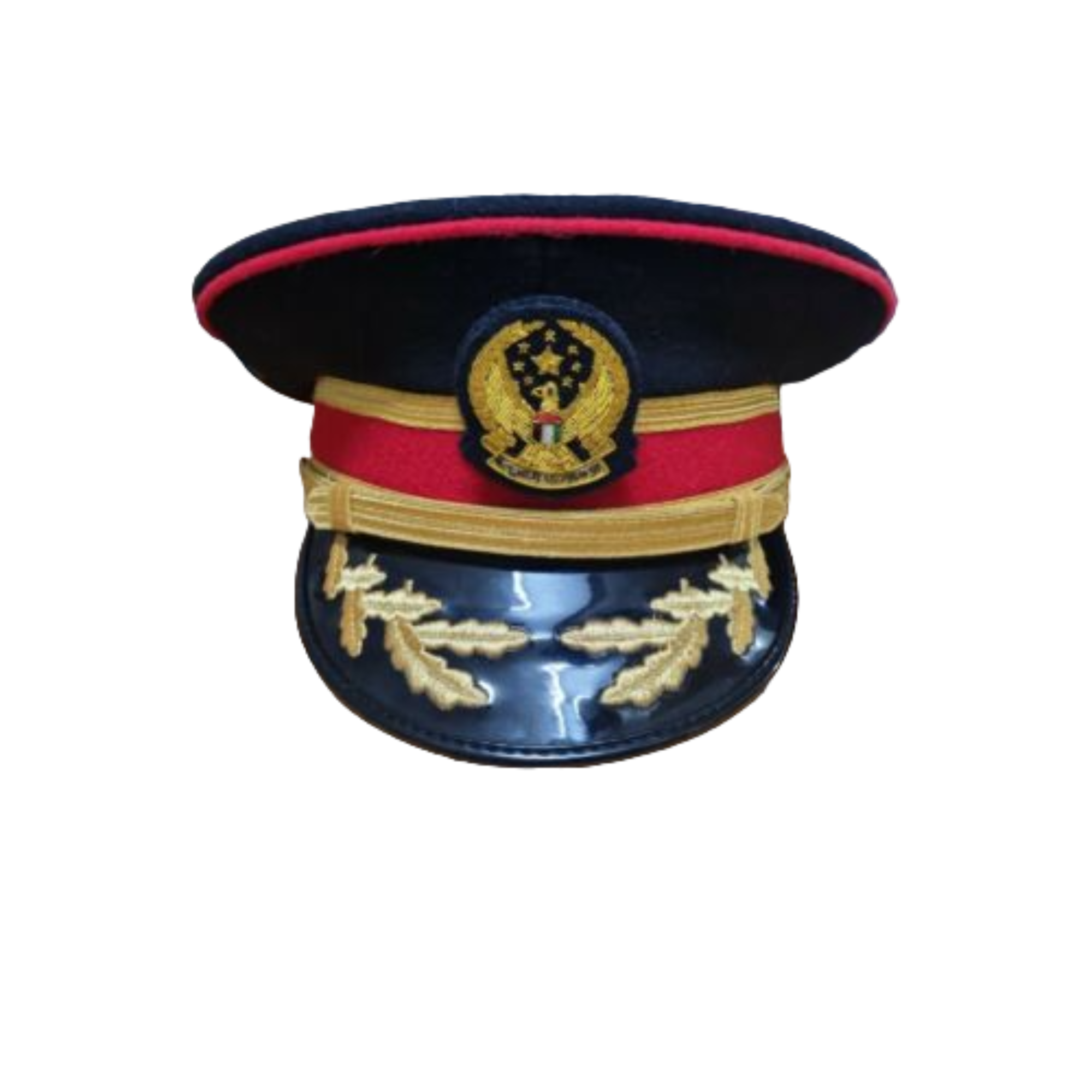 UAE Coast Guard Second Lieutenant Peaked Cap with a Flat Sloping Crown