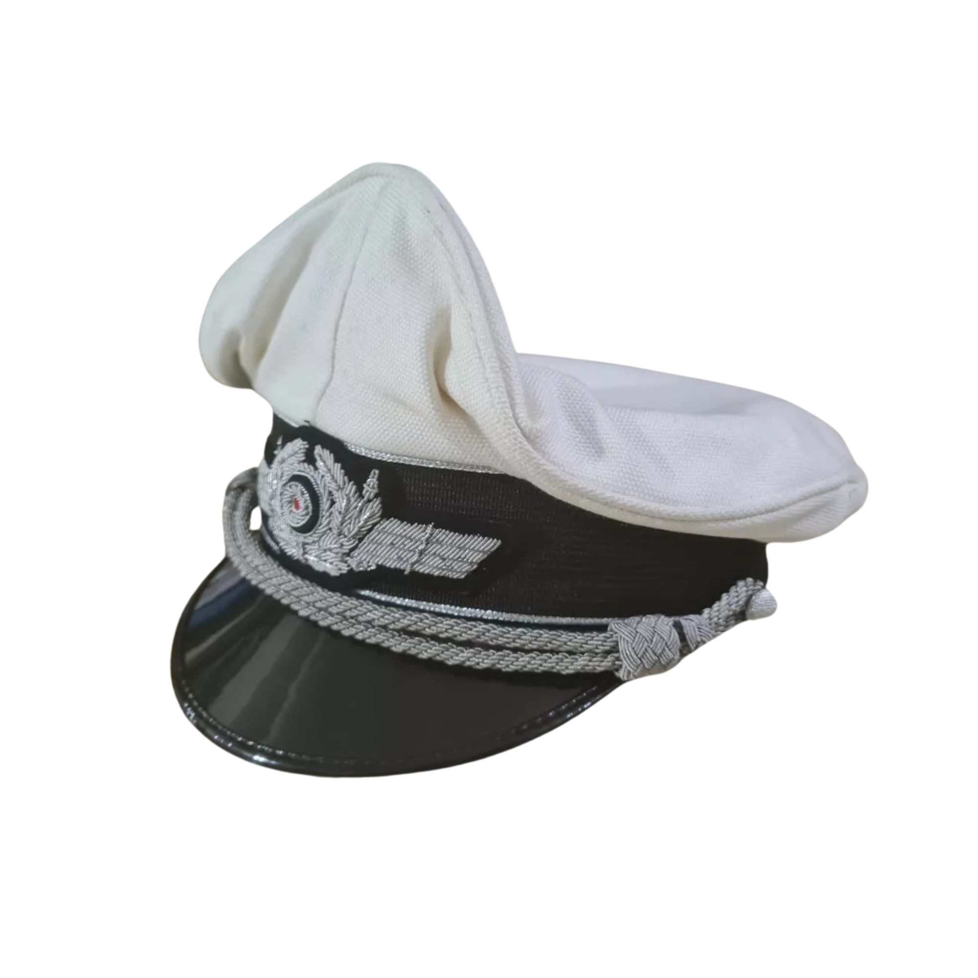 WW2 German Luftwaffe Officers Summer Visor Cap - White