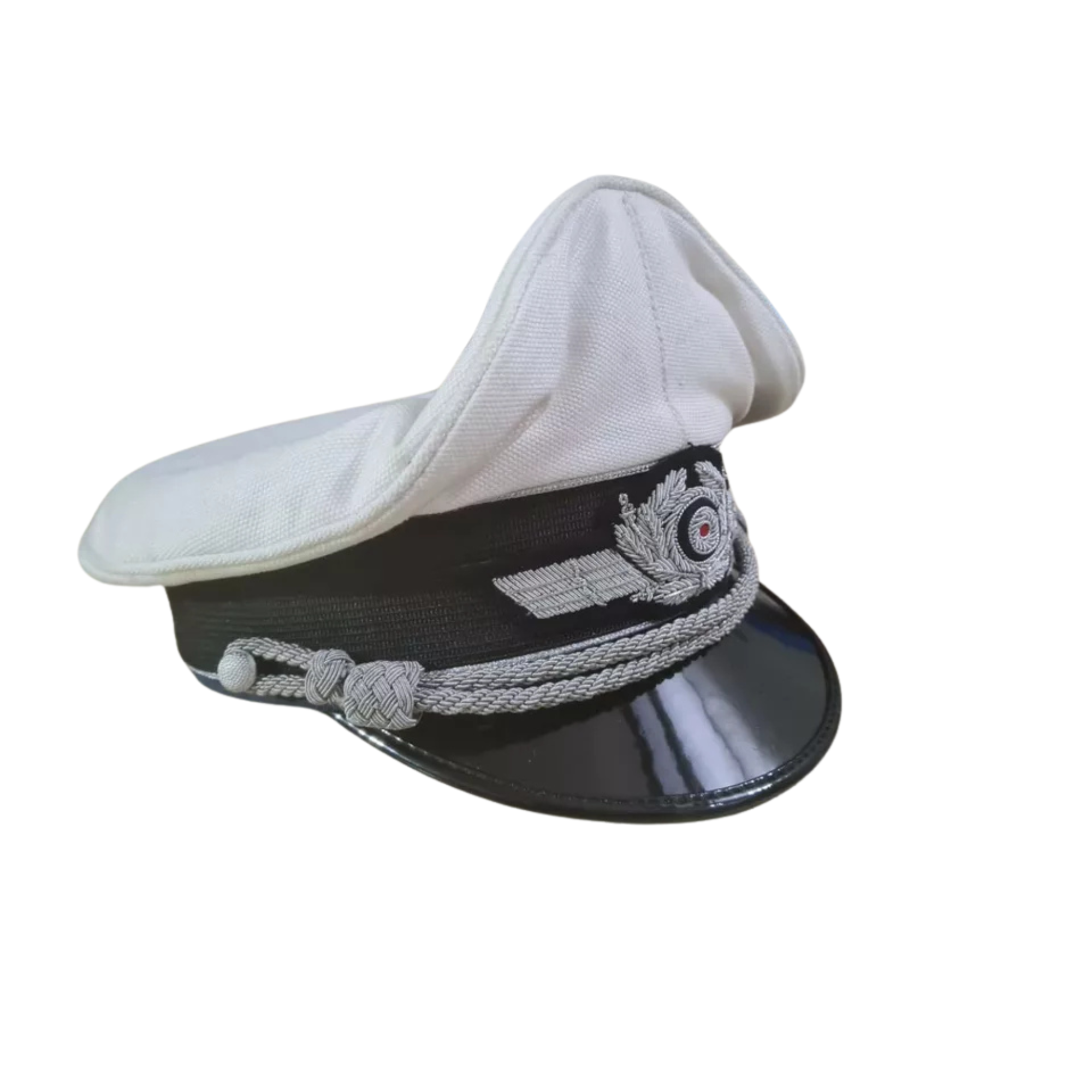 WW2 German Luftwaffe Officers Summer Visor Cap - White