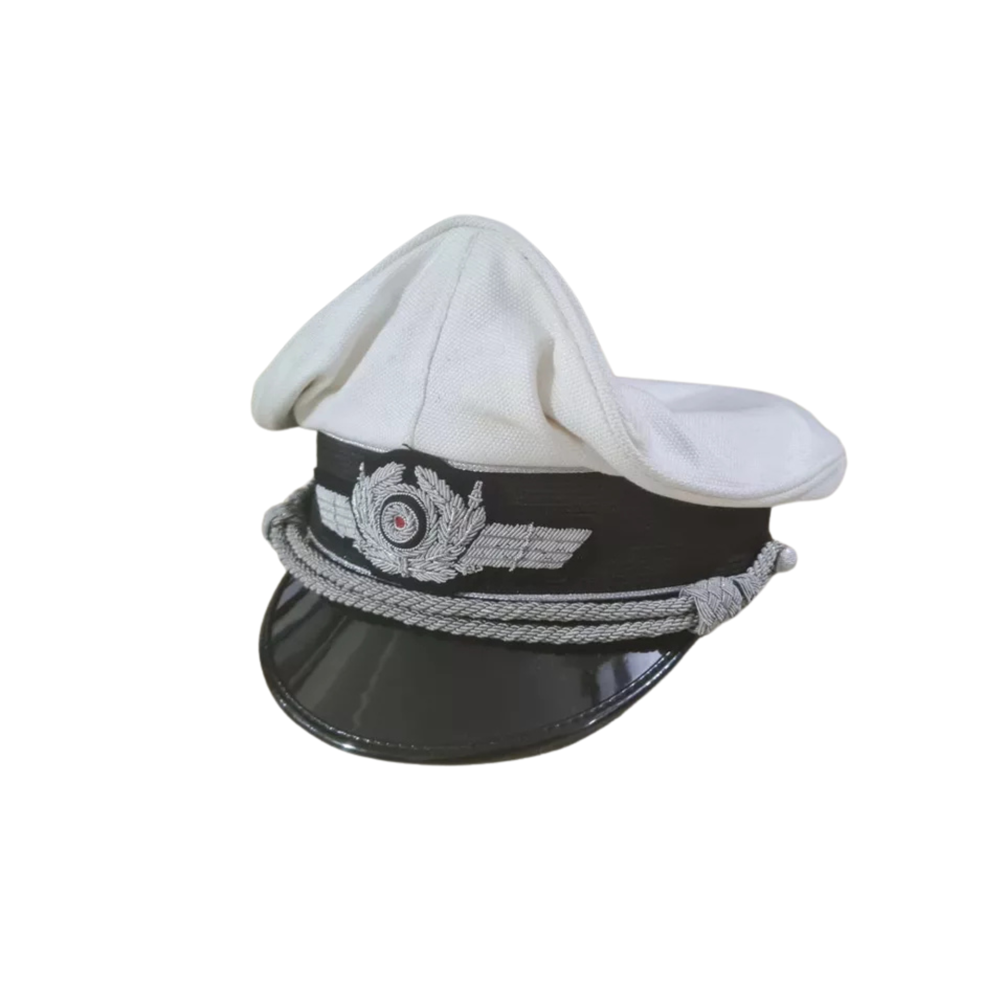 WW2 German Luftwaffe Officers Summer Visor Cap - White