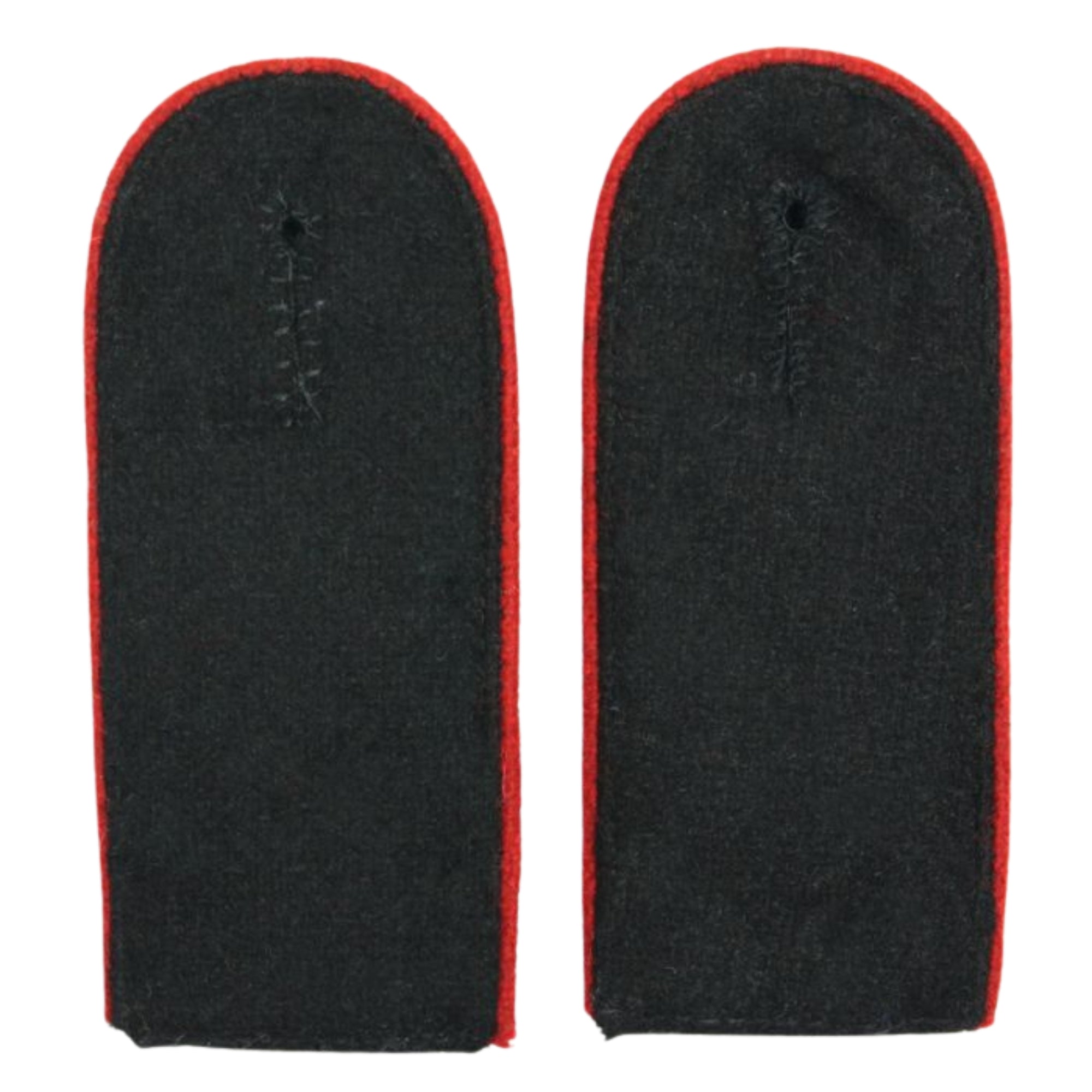 Black Wool All Piped color EM Shoulder Boards - Artillery