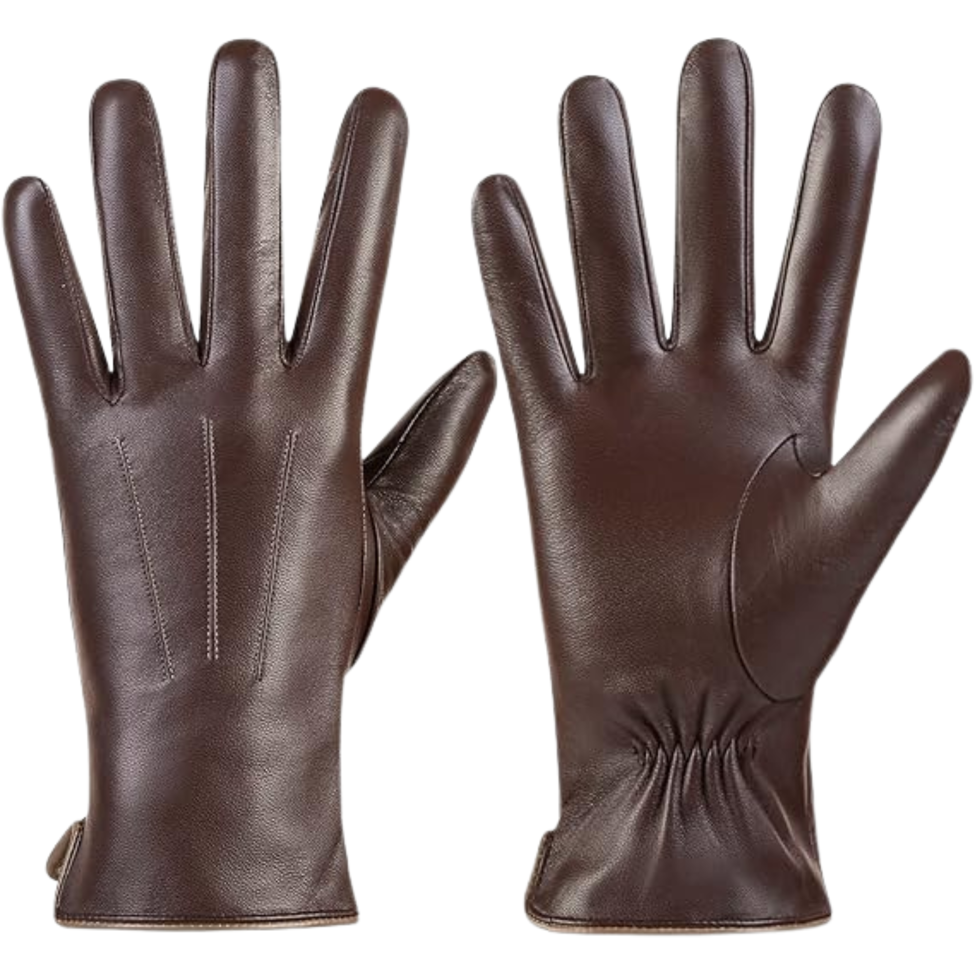 Elegant Winter Leather Gloves for Women - Premium Warmth and Style