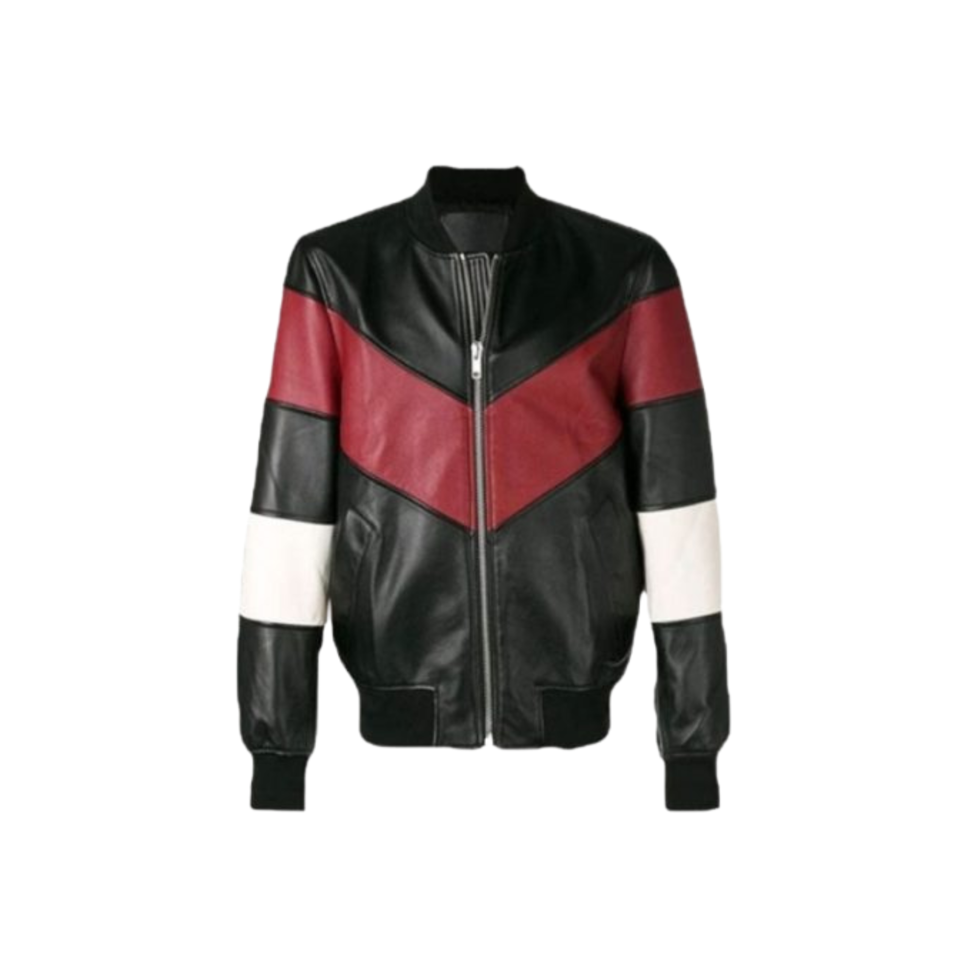 Men Chevron Stripe Bomber Jacket