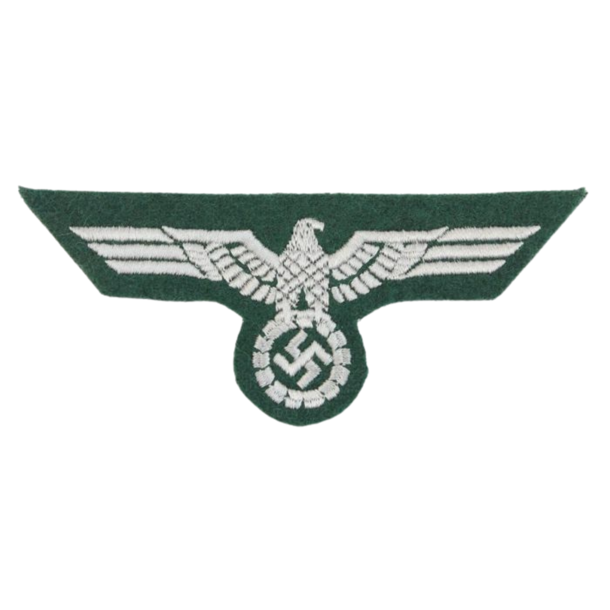 Pack of 6 - WW2 German Army Tunic Chest Eagle - Bottle Green Backing