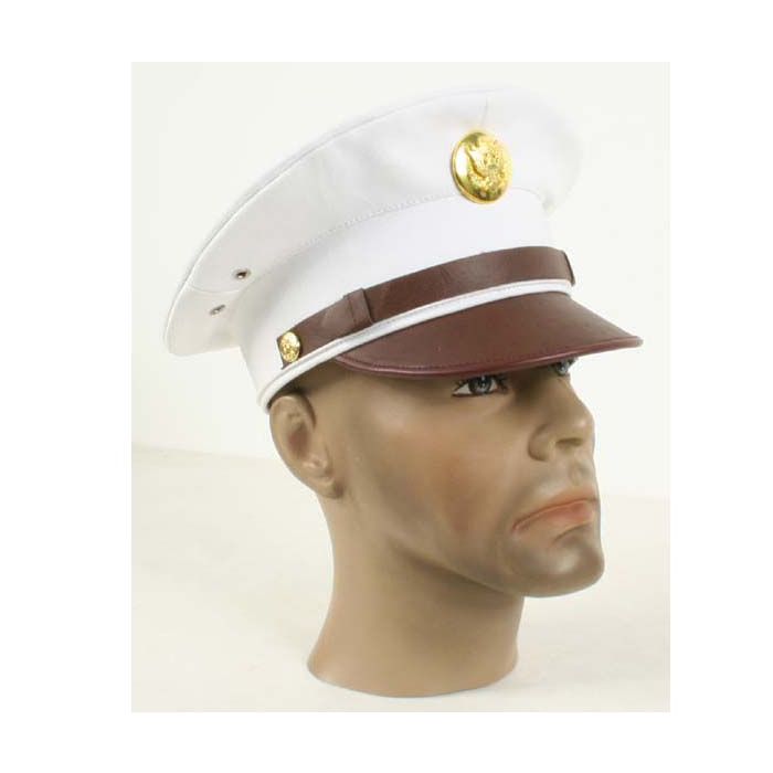 US Army WW2 Military Police Enlisted Mans White Service Cap