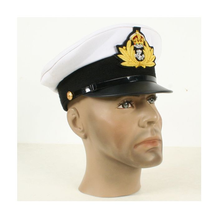 Royal Navy Officers White Summer Cap