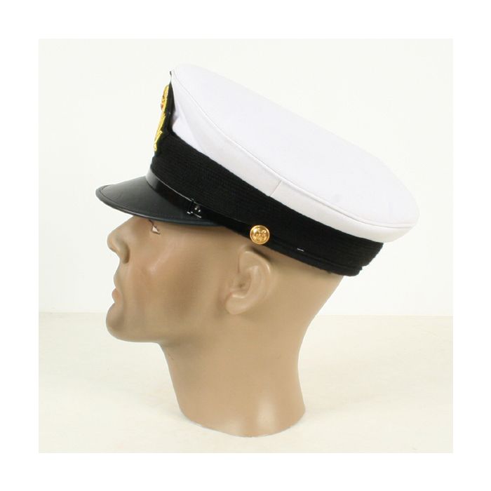 Royal Navy Officers White Summer Cap