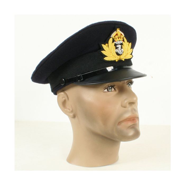 Royal Navy Blue Officer's Peaked Cap Kings Crown