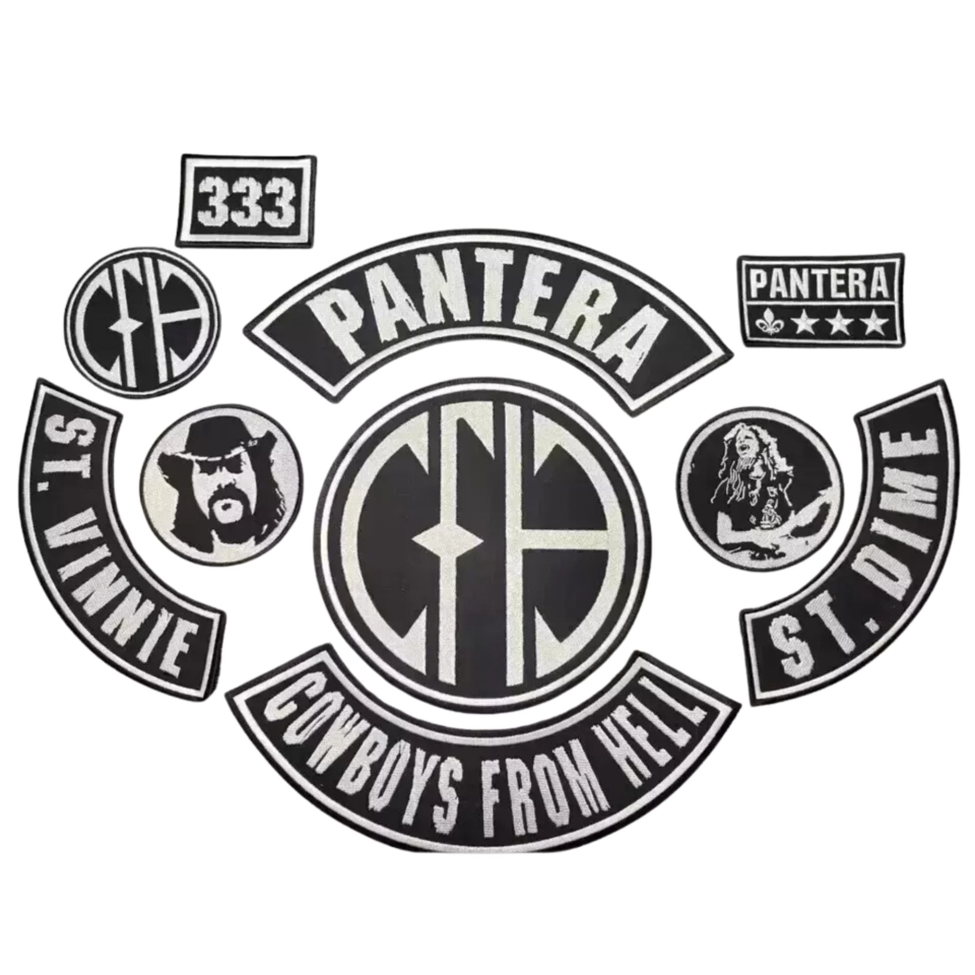 Embroidered Pantera CFH Full Patch Set - 10 Pieces