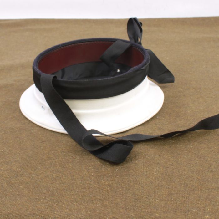Royal Navy White Duck Rating Cap with HMS Cap Tally