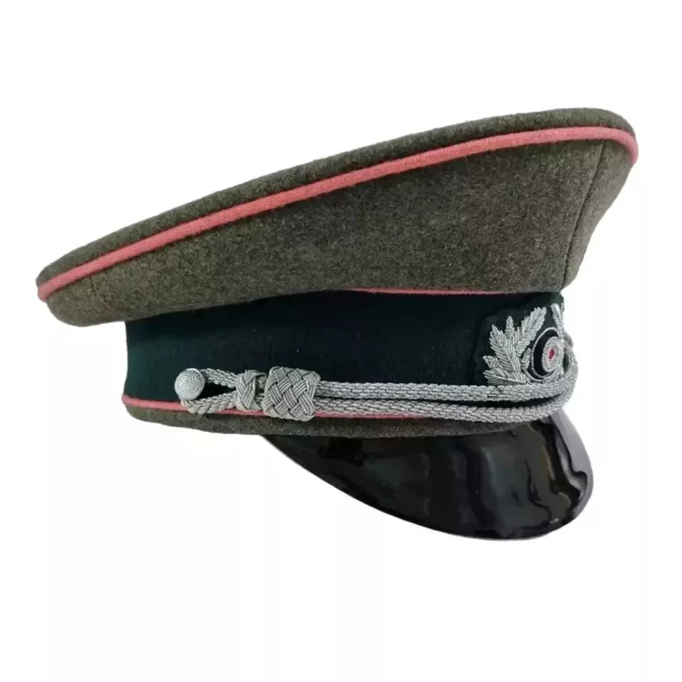 WW2 German Uniform Heer Panzer Officer Visor Cap