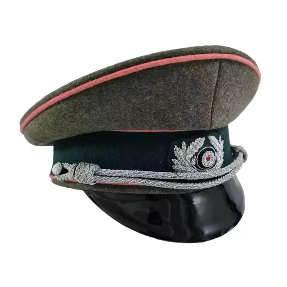 WW2 German Uniform Heer Panzer Officer Visor Cap