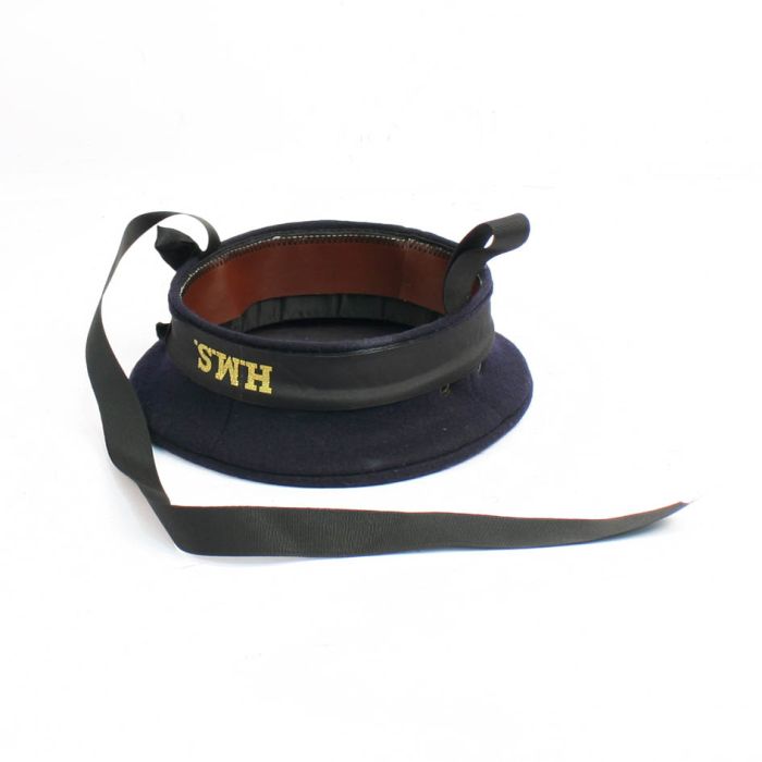 Royal Navy Seamans Blue Wool Rating Cap with HMS Cap Tally